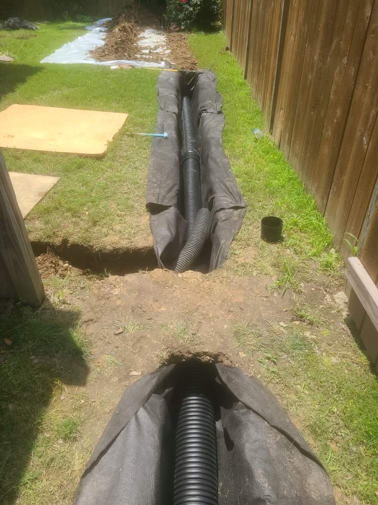 french drain for your yard or crawl space mississipi